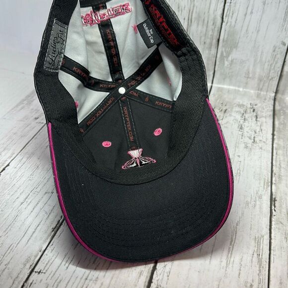 Kryptek Performance Typhon / Pink Helmet Logo Black Camo Cap Ladies Fit - Picture 4 of 7